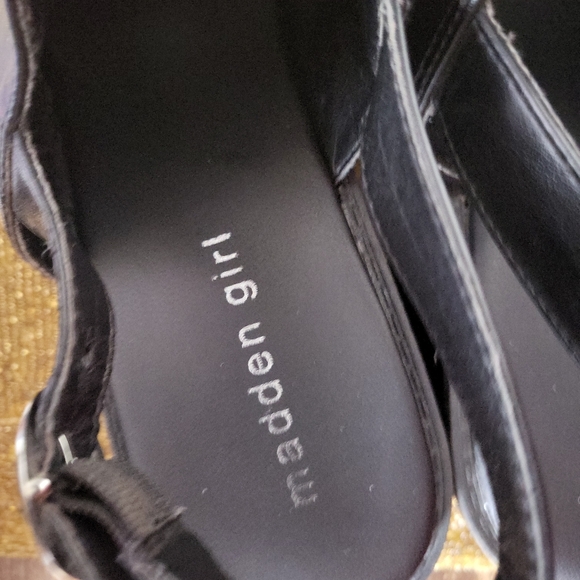 BLACK MADDEN GIRL SONNY PLATFORM CHUNKY HEEL CLOG SANDALS SIZE 10 - Picture 12 of 12